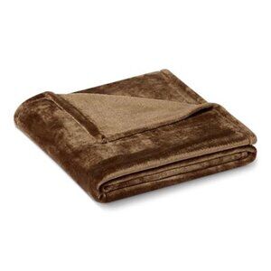 Fleece Throw Blanket 50x60 Lightweight Cozy Blanket Couch Sofa Brown